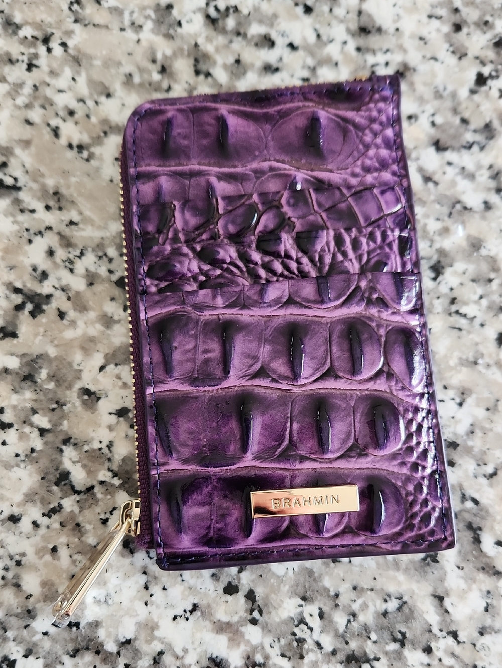 New Without Tag Brahmin Purple Melbourne Card Holder Wallet - Picture 3 of 9
